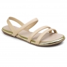 Sandália Feminina Beira Rio Rasteira Tiras - BEGE