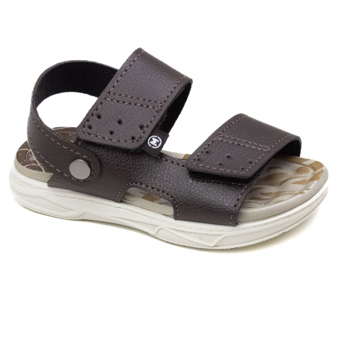 Sandália Bebê Masculina Molekinho Sintético - CAFE