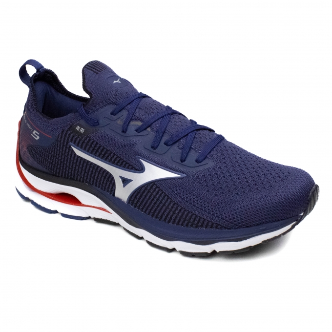 Tênis Masculino Mizuno Wave Mirai 5 - MARINHO/VERMELHO