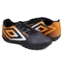 Chuteira Infantil Society Umbro Warskin - PRETO/LARANJA/BRANCO
