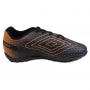Chuteira Infantil Society Umbro Warskin - PRETO/LARANJA/BRANCO
