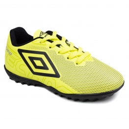 Chuteira Infantil Society Umbro Techno - VERDE LIMAO/PRETO/CINZA