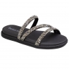 Tamanco Feminino Beira Rio Flatform Cristal  - PRETO