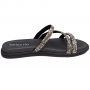 Tamanco Feminino Beira Rio Flatform Cristal  - PRETO