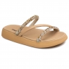 Tamanco Feminino Moleca Flatform Brilho  - MULTI CAMEL