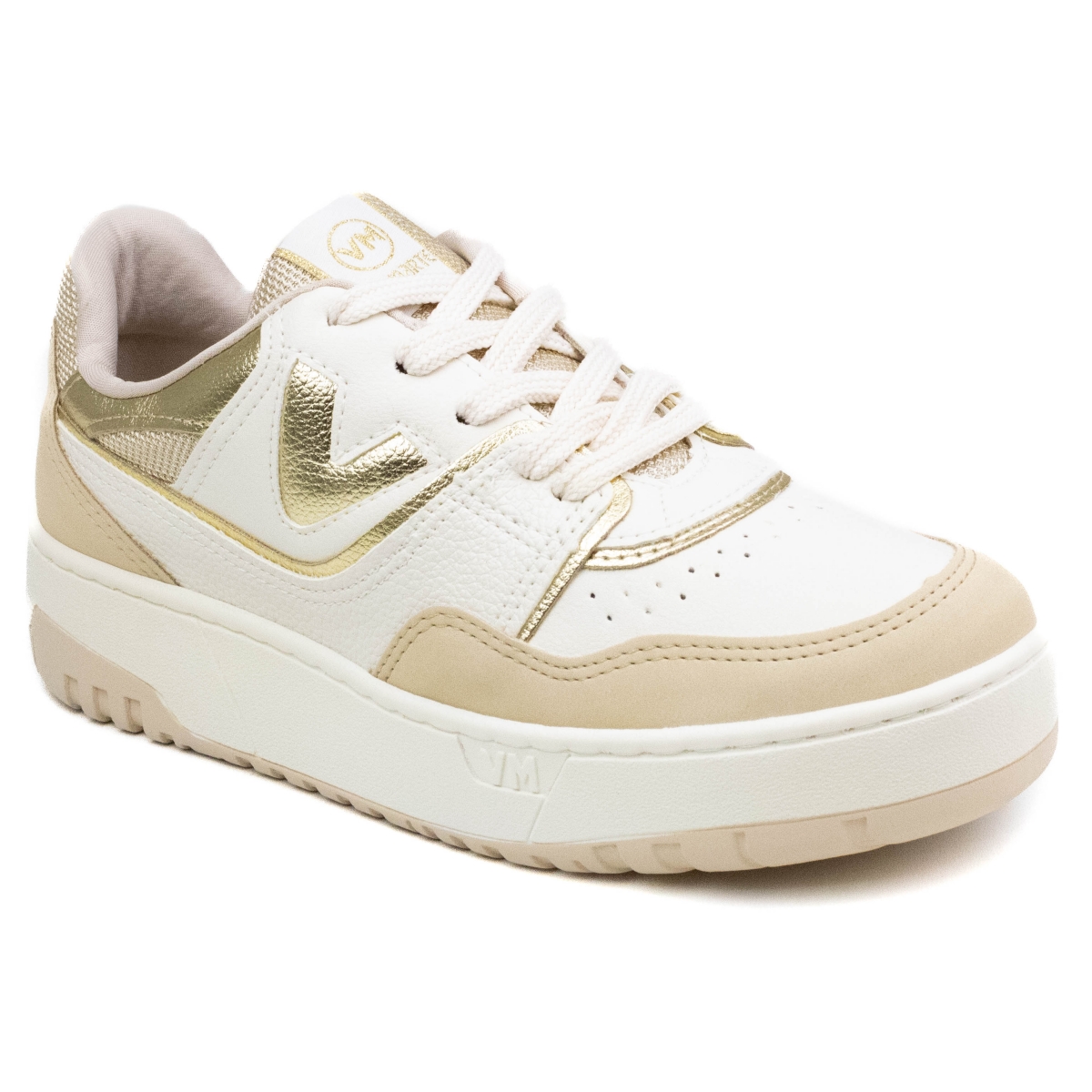 Tênis Feminino Via Marte Caixa - BAUNILHA/MARFIM