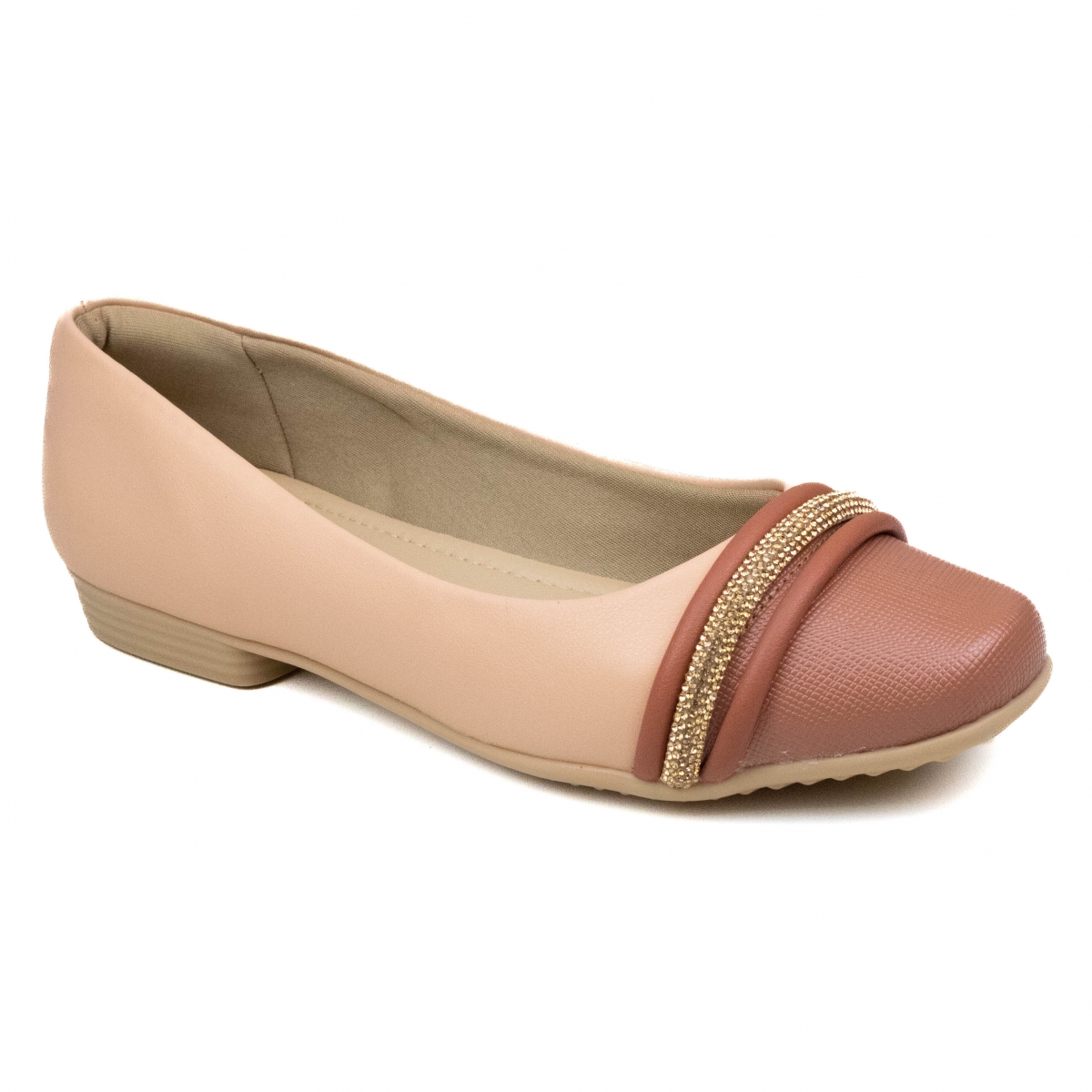 Sapatilha Feminina Piccadilly Brilho - ROSE/CEDRO