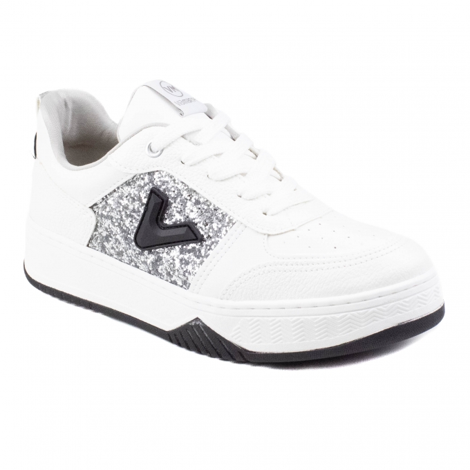Tênis Feminino Via Marte V Caixa Alta - BRANCO/PRATA