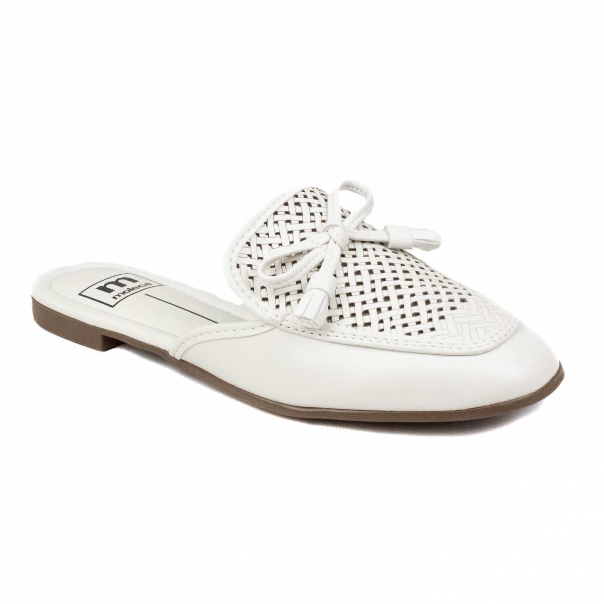 Mule Feminino Moleca Napa Lazer - BRANCO OFF