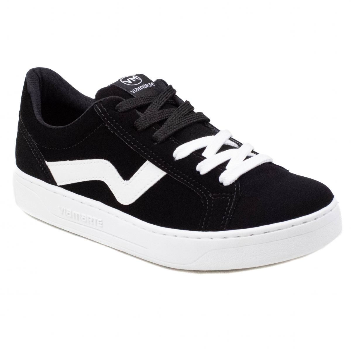 Tênis Feminino Via Marte Casual VNS - PRETO/BRANCO