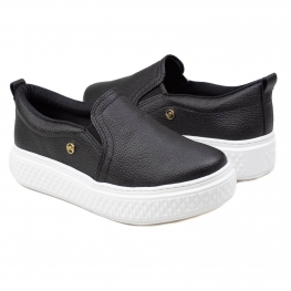 Tênis Feminino Via Marte Slip On Floater - PRETO