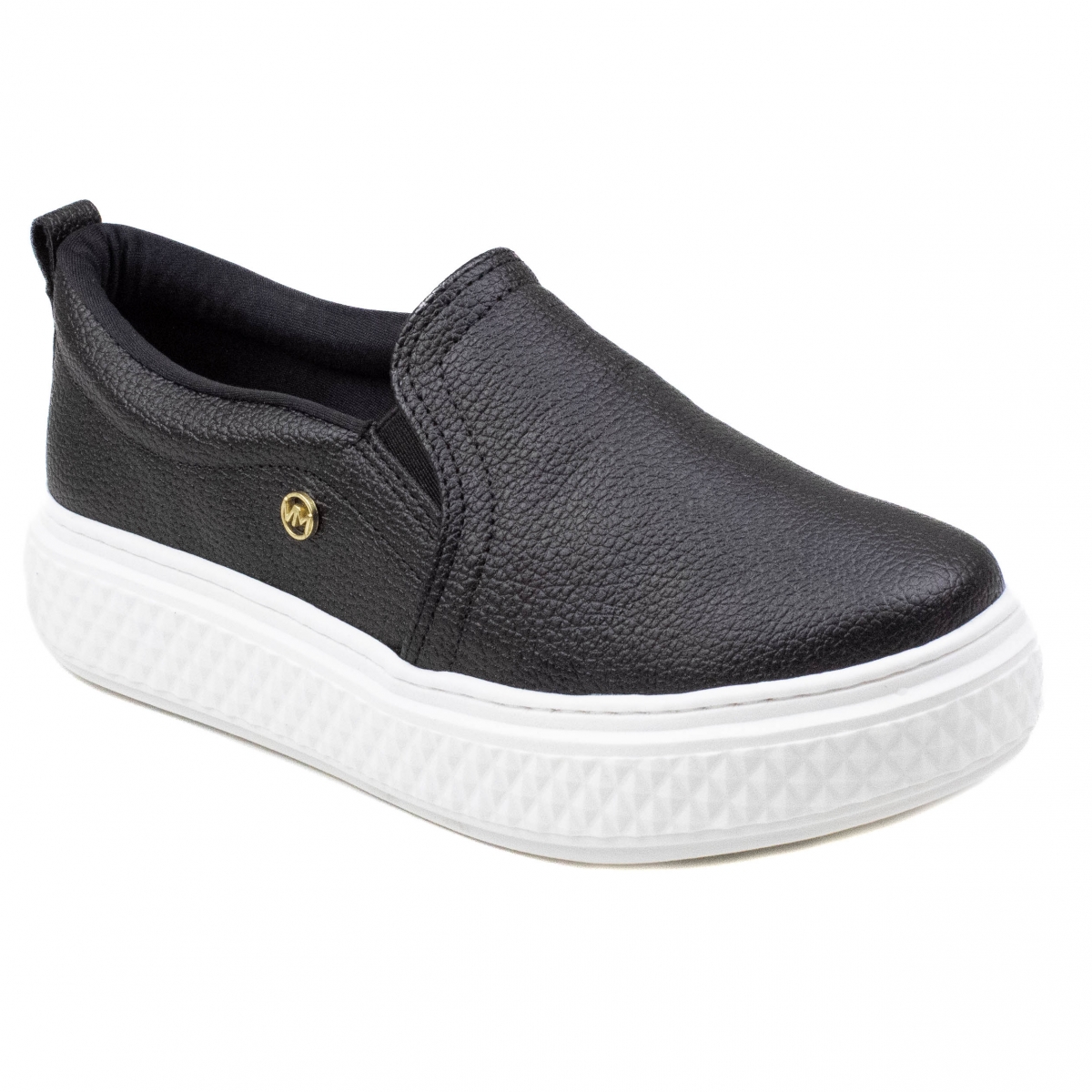 Tênis Feminino Via Marte Slip On Floater PRETO 04300901