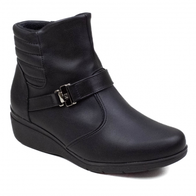 Bota Feminina Piccadilly Anabela Forro Termico - PRETO