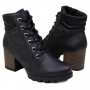 Coturno Feminino Dakota Salto Couro - PRETO