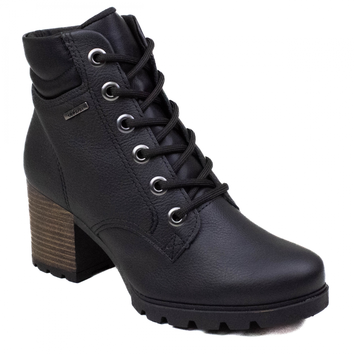 Coturno Feminino Dakota Salto Couro - PRETO