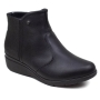 Bota Feminina Piccadilly Anabela Forro Termico Cano Baixo - PRETO