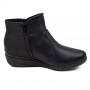 Bota Feminina Piccadilly Anabela Forro Termico Cano Baixo - PRETO
