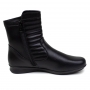 Bota Feminina Mooncity Rasteira Cano baixo - PRETO
