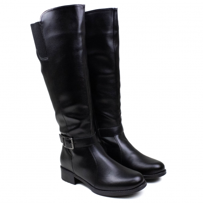 Bota Feminina Mooncity Cano Alto - PRETO