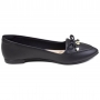 Sapatilha Feminina Moleca Bico Fino Laço - PRETO