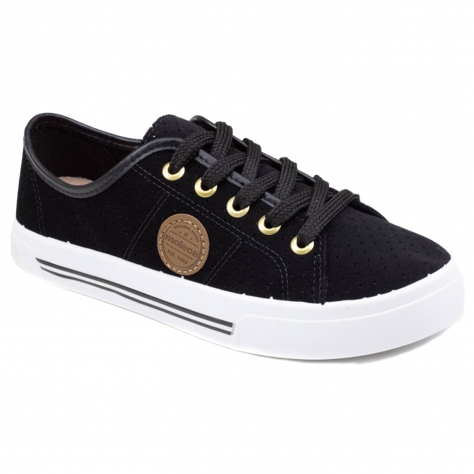 Tênis Feminino Moleca Nobuck - PRETO