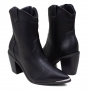 Bota Feminina Vizzano Salto Cano Baixo Country - PRETO