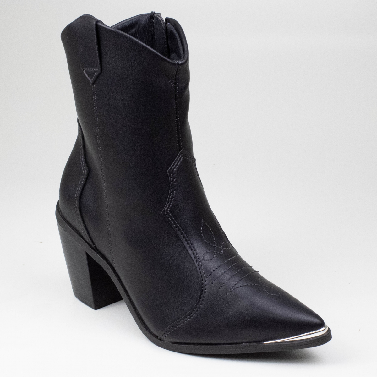 Bota Feminina Vizzano Salto Cano Baixo Country - PRETO
