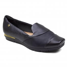 Sapato Feminino Piccadilly Anabela Liso - PRETO