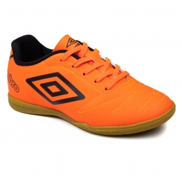 Chuteira Infantil Futsal Indoor Umbro Class 2.2 - CORAL/PRETO
