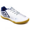 Chuteira Infantil Futsal Umbro Indoor Orbit - BRANCO/PRATA/MARINHO