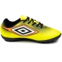 Chuteira Infantil Society Umbro Cannon - LIMAO/LARANJA FLUOR/PRETO