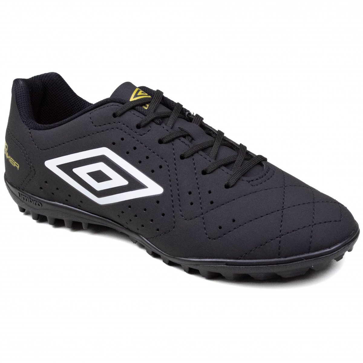 Chuteira Neo Striker Society Umbro - PRETO/DOURADO/BRANCO