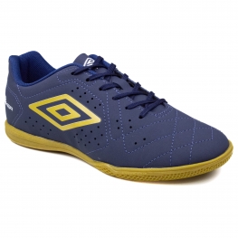 Chuteira Masculina Indoor Umbro Neo Striker - MARINHO/BRANCO/DOURADO