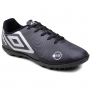 Chuteira Infantil Society Umbro Orbit - PRETO/CINZA/BRANCO