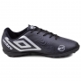 Chuteira Infantil Society Umbro Orbit - PRETO/CINZA/BRANCO