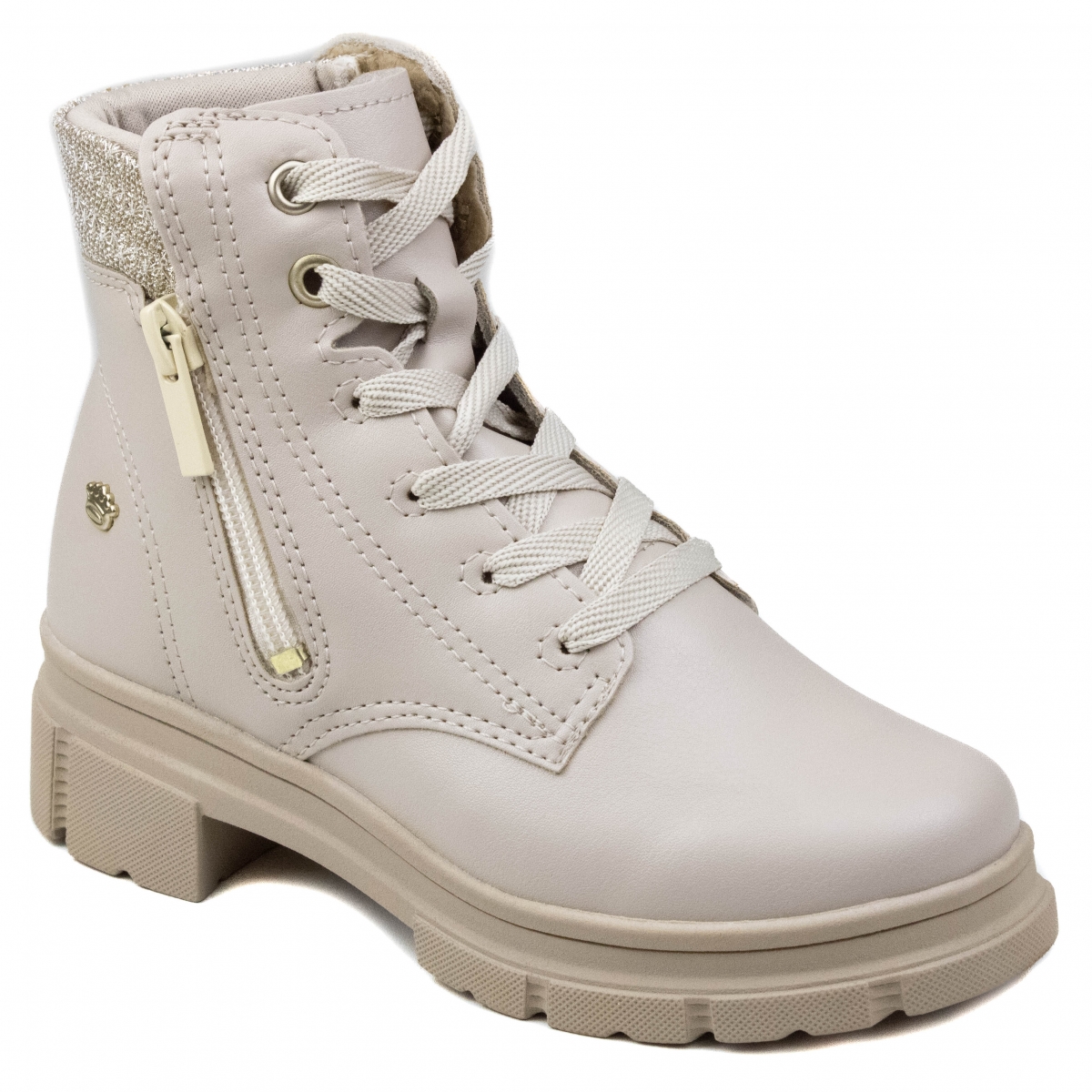 Coturno Infantil Feminino Pink Cats Glitter - MARFIM