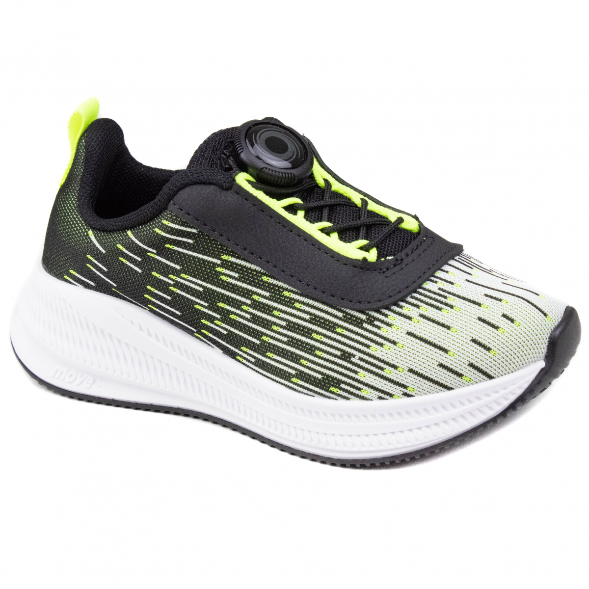 Tênis Infantil Masculino Molekinho Regulagem - BRANCO/PRETO/AMARELO