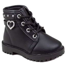 Coturno Bebê Feminino Molekinha Fivela - PRETO