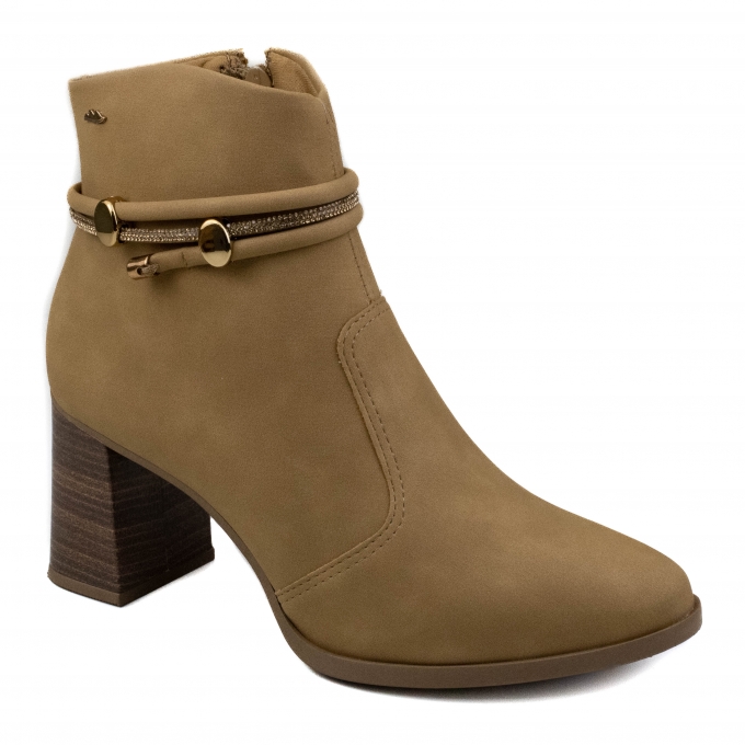 Bota Feminina Dakota Salto Strass - CAMELO/CASTANHO