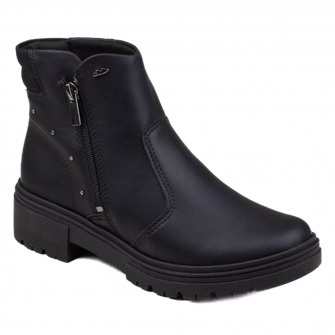 Bota Feminina Dakota Zíper Cano Baixo - PRETO