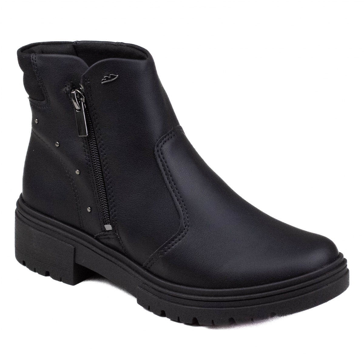 Bota Feminina Dakota Zíper Cano Baixo - PRETO