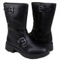 Bota Feminina Mississipi Biker Cano Médio - PRETO
