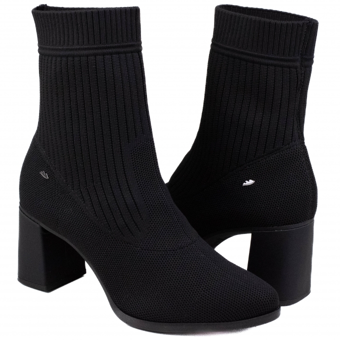 Bota Meia Bota Modare Preta Bota Feminina Dakota Salto Meia PRETO