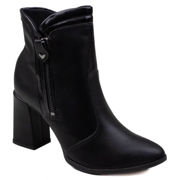 Bota Feminina Mississipi Salto Cano Baixo - PRETO
