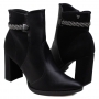 Bota Feminina Mississipi Salto Strass Cano Baixo - PRETO