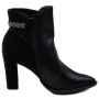 Bota Feminina Mississipi Salto Strass Cano Baixo - PRETO