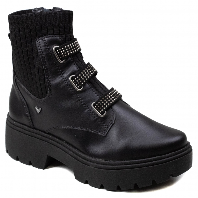 Coturno Feminino Mississipi Anabela Brilho - PRETO