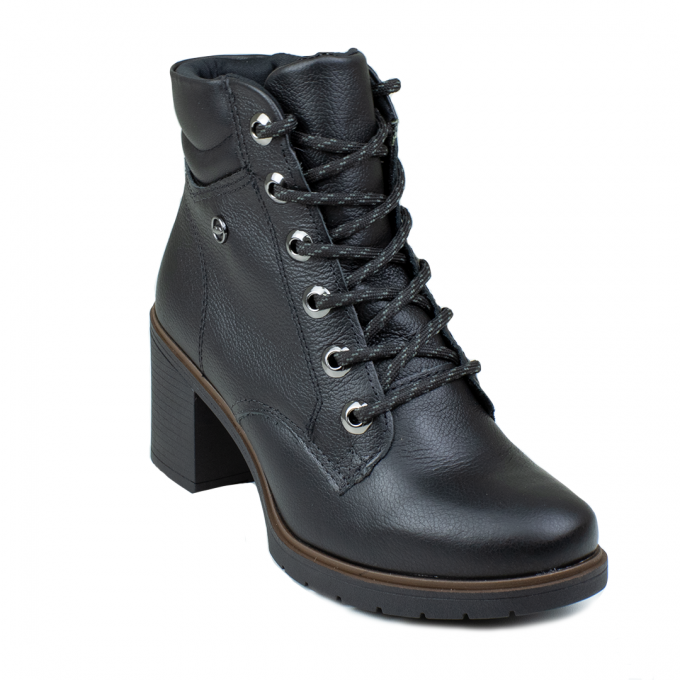 Coturno Feminino Dakota Salto Couro  - PRETO