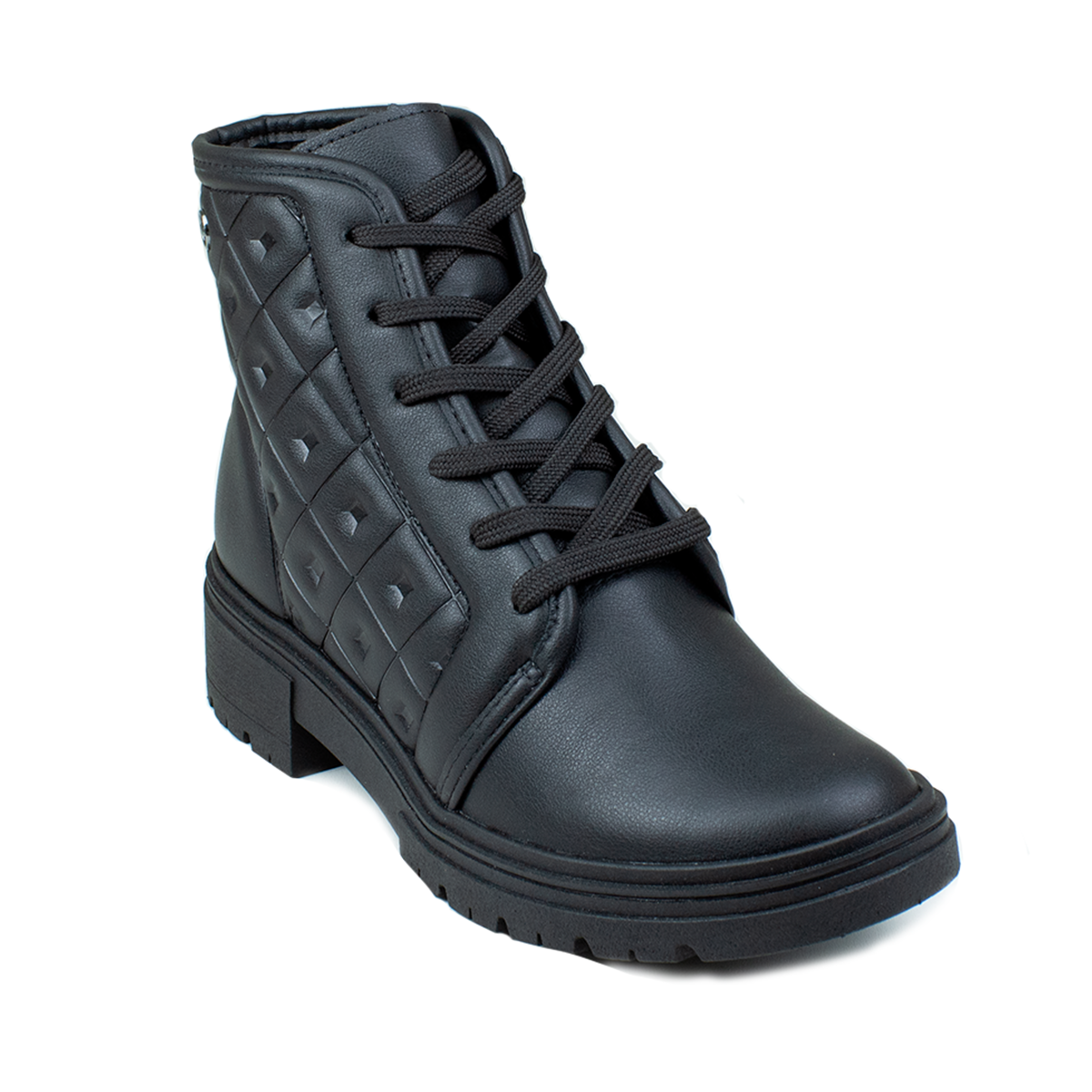 Coturno Feminino Cano Baixo Matellasse - PRETO