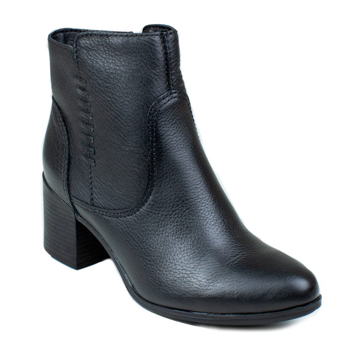 Bota Feminina Salto Cano Baixo  - PRETO
